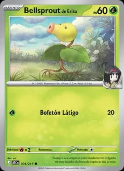 Bellsprout de Erika card in Spanish