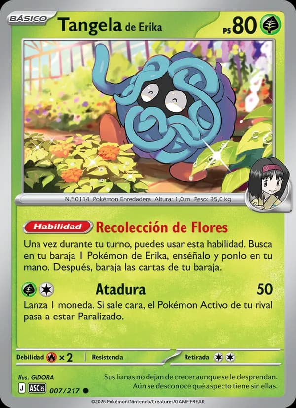 Tangela de Erika card in Spanish