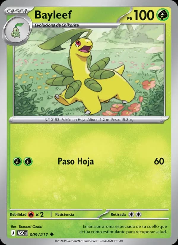 Bayleef card in Spanish