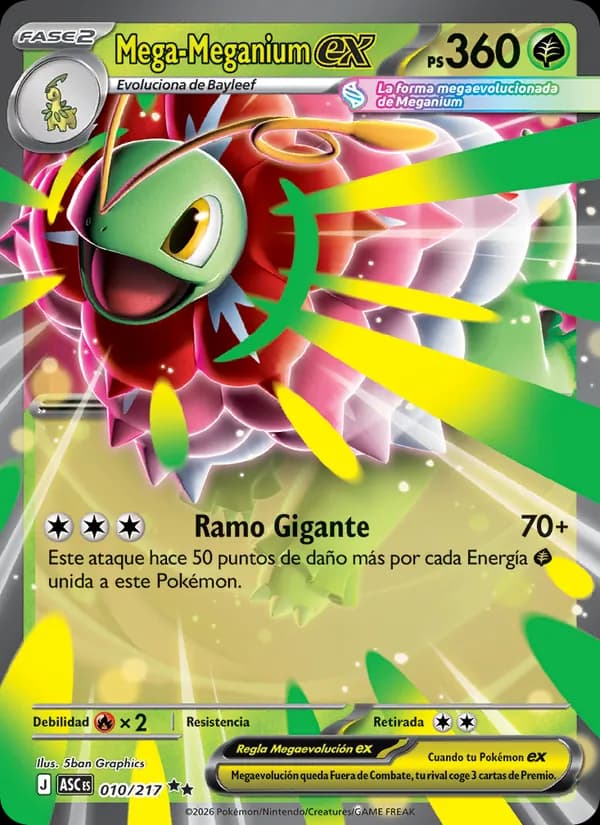 Mega-Meganium ex card in Spanish