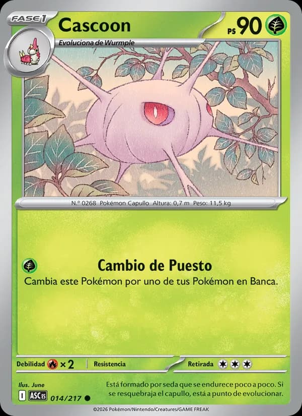 Cascoon card in Spanish