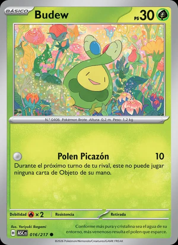 Budew card in Spanish