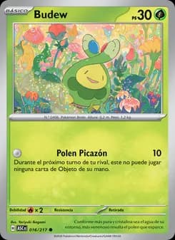 Budew card in Spanish