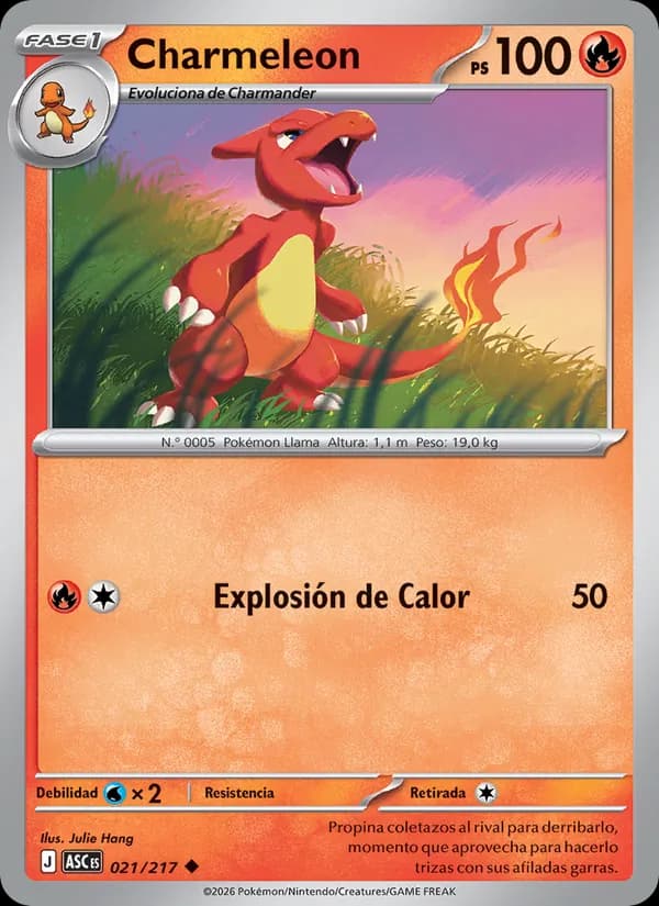 Charmeleon card in Spanish