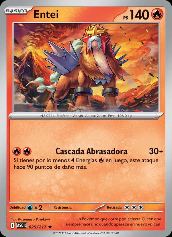 Entei card in Spanish