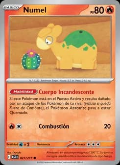Numel card in Spanish