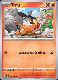 Tepig card in Spanish