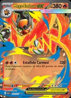 Mega-Emboar ex card in Spanish