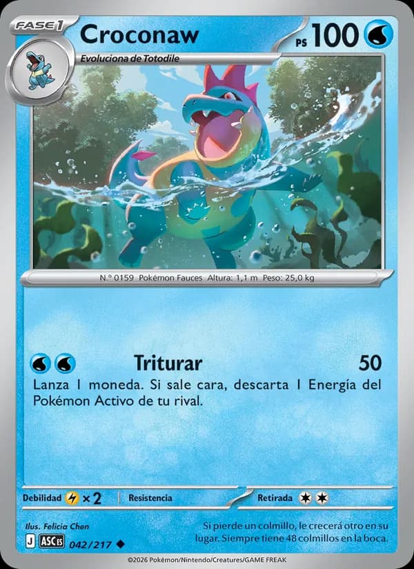 Croconaw card in Spanish