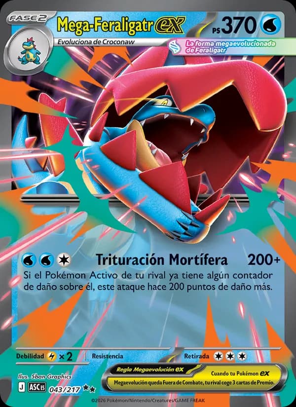 Mega-Feraligatr ex card in Spanish