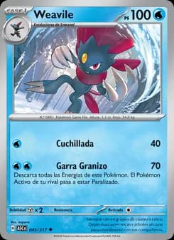 Weavile card in Spanish