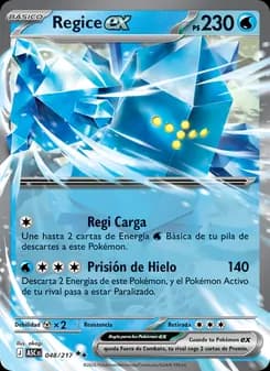 Regice ex card in Spanish