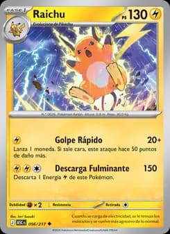 Raichu card in Spanish