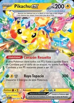 Pikachu ex card in Spanish