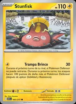 Stunfisk card in Spanish