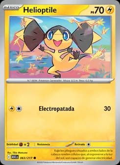 Helioptile card in Spanish