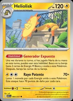 Heliolisk card in Spanish