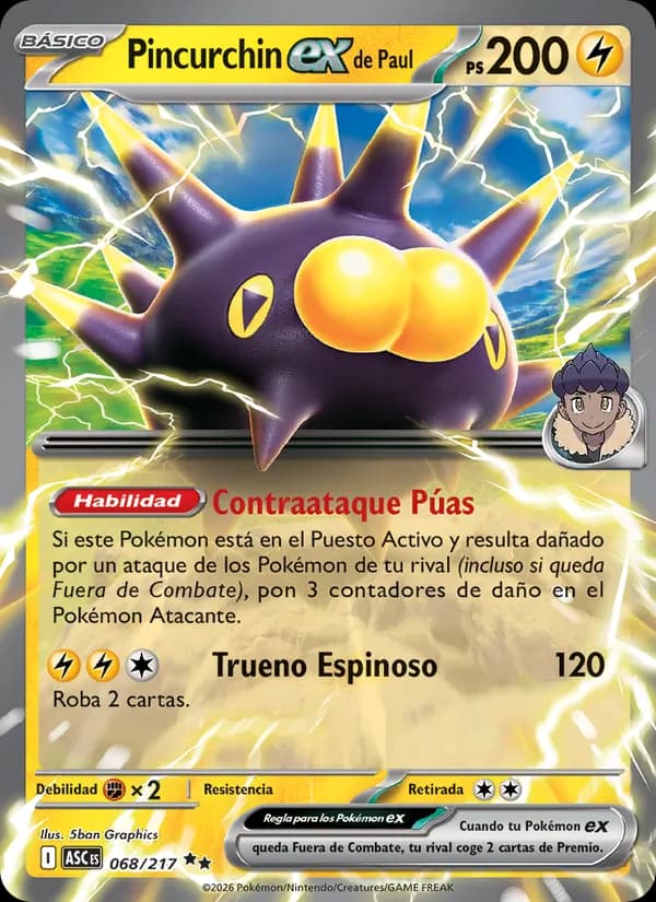 Pincurchin ex de Paul card in Spanish