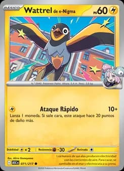 Wattrel de e-Nigma card in Spanish