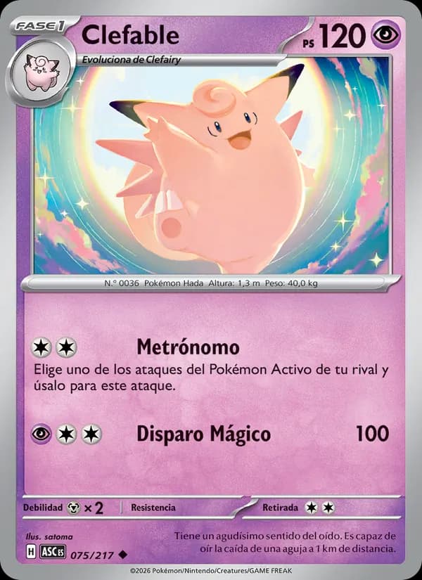 Clefable card in Spanish