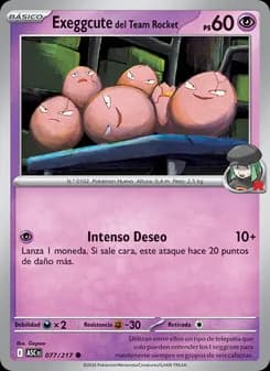Exeggcute del Team Rocket card in Spanish