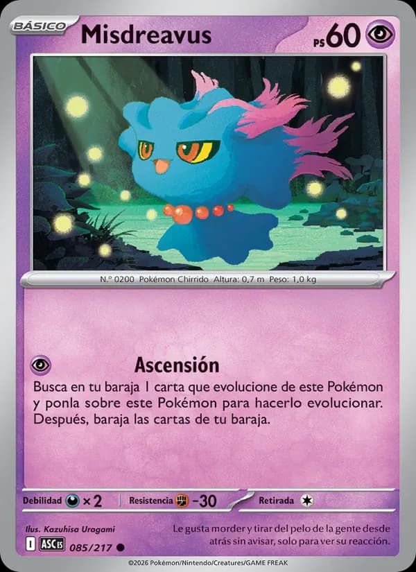 Misdreavus card in Spanish
