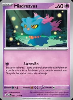 Misdreavus card in Spanish