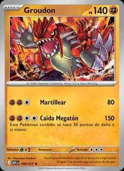 Groudon card in Spanish