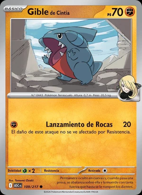 Gible de Cintia card in Spanish