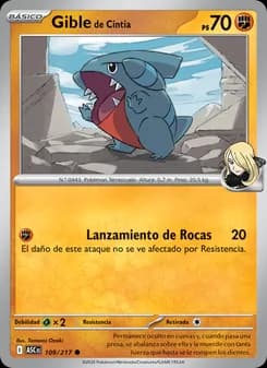 Gible de Cintia card in Spanish