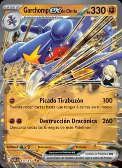 Garchomp ex de Cintia card in Spanish
