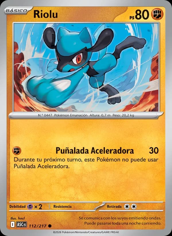 Riolu card in Spanish