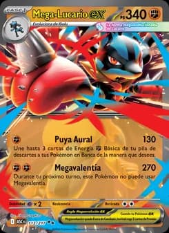 Mega-Lucario ex card in Spanish