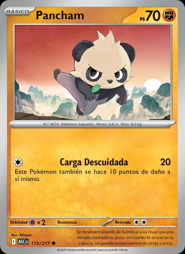 Pancham card in Spanish