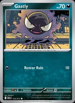 Gastly card in Spanish