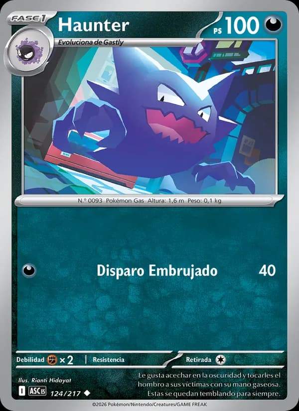 Haunter card in Spanish