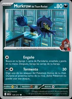 Murkrow del Team Rocket card in Spanish