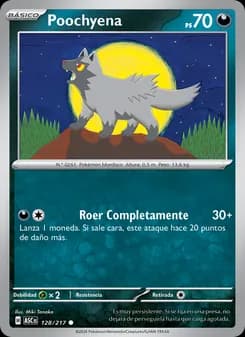 Poochyena card in Spanish