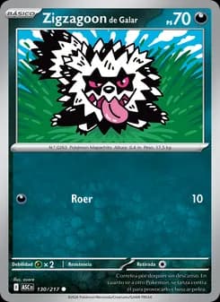 Zigzagoon de Galar card in Spanish