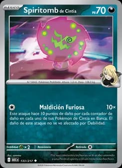 Spiritomb de Cintia card in Spanish