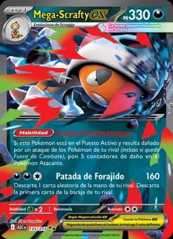 Mega-Scrafty ex card in Spanish