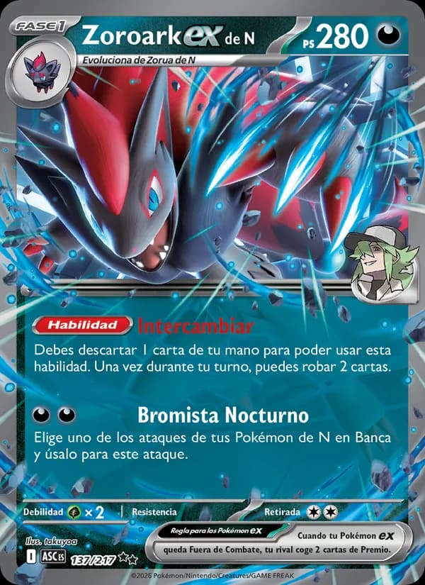 Zoroark ex de N card in Spanish