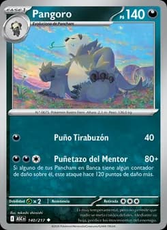 Pangoro card in Spanish
