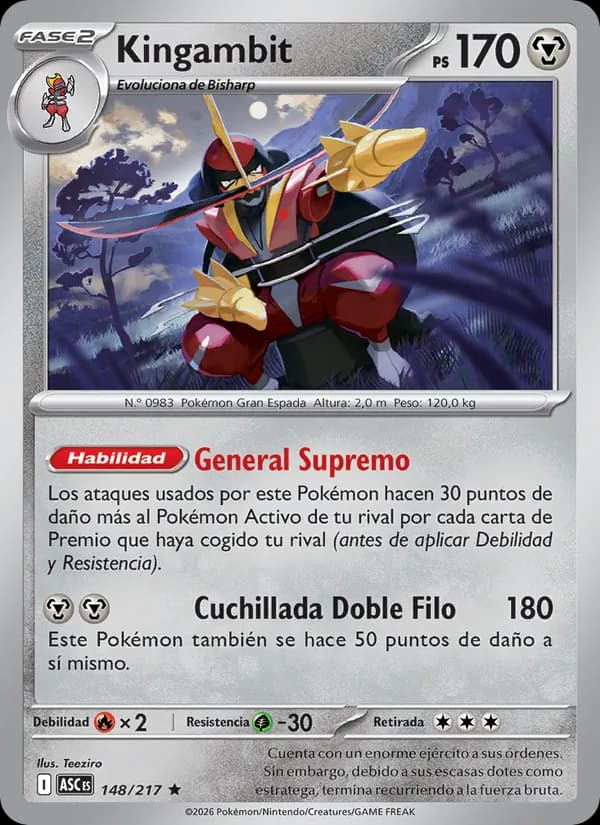 Kingambit card in Spanish