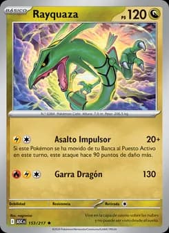 Rayquaza card in Spanish