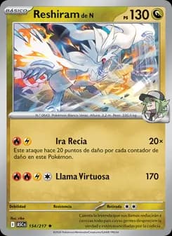 Reshiram de N card in Spanish