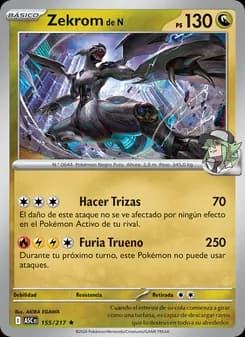 Zekrom de N card in Spanish
