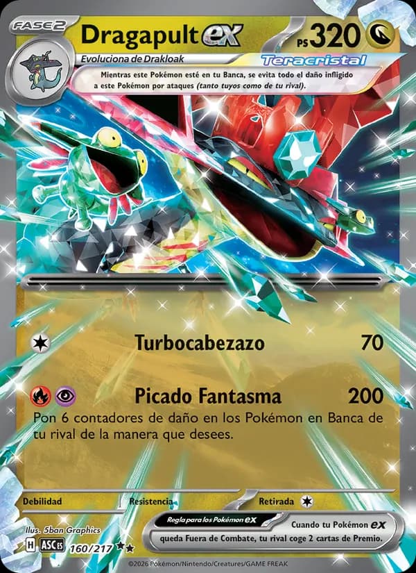 Dragapult ex card in Spanish