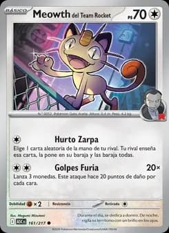 Meowth del Team Rocket card in Spanish