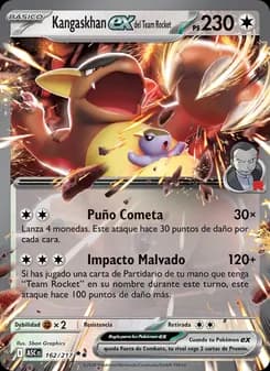 Kangaskhan ex del Team Rocket card in Spanish